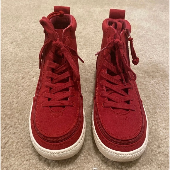 Billy Shoes Youth Size 4 Red High Top, Zip Around Closure - Picture 4 of 4